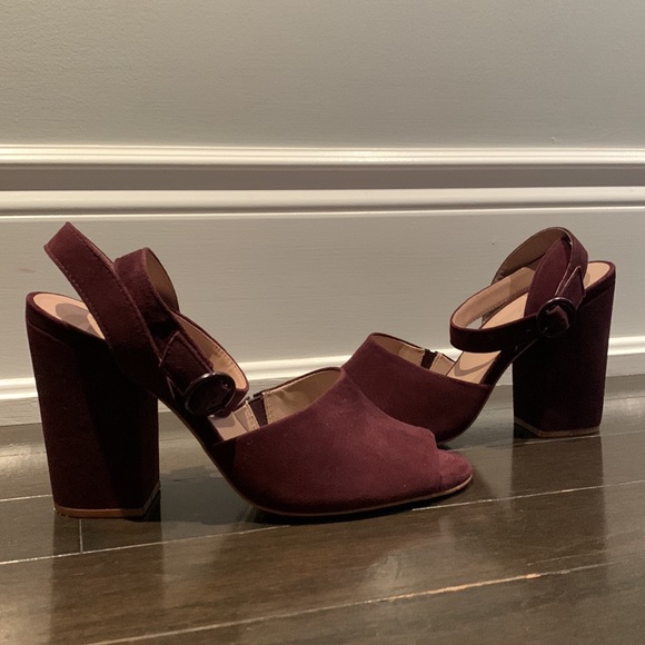 Reiss Suede sandals in burgundy, dark red, maroon, oxblood size 40 - Picture 2 of 8